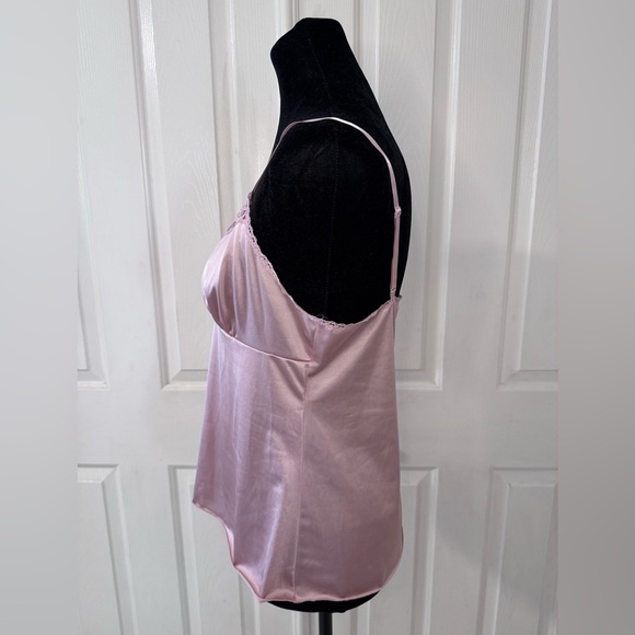VTG VANITY FAIR Cami Top Lace Trim Lingerie Camisole Sz 34 Baby Doll Sexy Pink - Picture 2 of 7